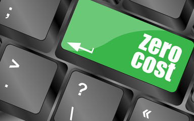Poster - zero cost button on computer keyboard key
