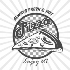 Wall Mural - Pizza slice advertising poster