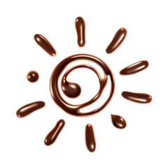 Wall Mural - Chocolate sun, vector illustration