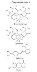 Wall Mural - Structural formulas of chemical indicators