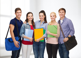 Wall Mural - group of smiling students standing