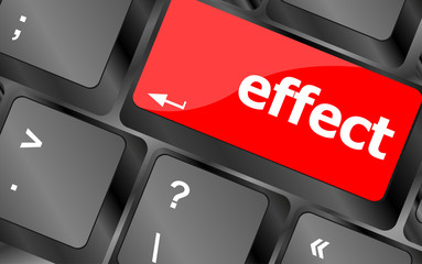 Poster - Computer keyboard with key effect. Internet concept