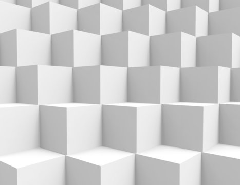 White cubes Background