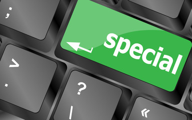 Poster - special button on laptop keyboard keys