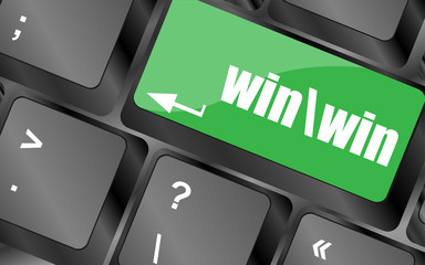Poster - win button on computer keyboard key
