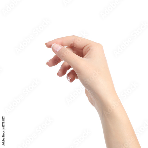 Fotomural Woman hand holding some like a blank card