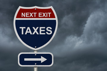 Wall Mural - Taxes this way