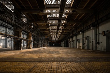  Industrial interior of an old factory