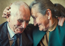 Cute 80 Plus Year Old Married Couple Posing For A Portrait