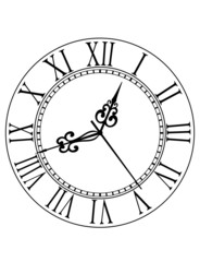 Poster - Old clock face with Roman numerals