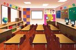 © artisticco - Empty classroom for elementary school