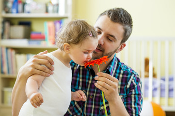 Wall Mural - Father and daughter