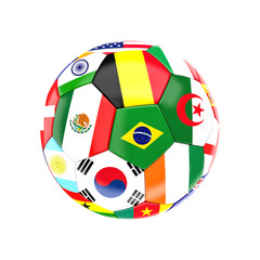 Wall Mural - multi soccer ball