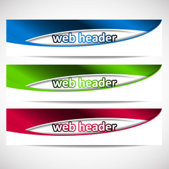Poster - web headers, set of vector banners