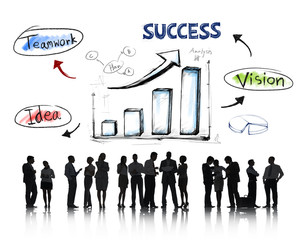 Wall Mural - Business People Working and Success Concept