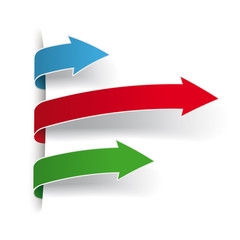Wall Mural - three colored arrows