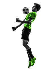 Wall Mural - soccer football player young man silhouette