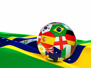 Wall Mural - Brazil soccer ball