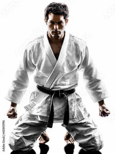 Fototapety Judo  sylwetka-wojownika-judoki