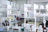 Fototapeta Na drzwi - Chemical laboratory background