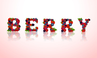 Poster - Berry word emblem