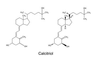 Canvas Print - Structural chemical formulas of calcitriol