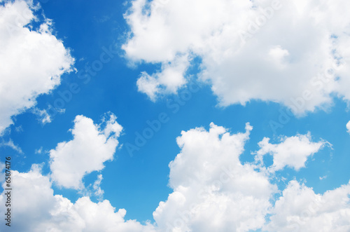 Naklejka na szafę blue sky background with white clouds