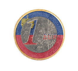 Wall Mural - Euro coin, 1 euro