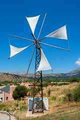 Wall Mural - Windpump. Crete, Greece