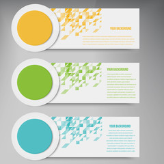 Wall Mural - Vector abstract circles template banner.  design