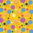 Lollypop Candy Seamless Pattern Background