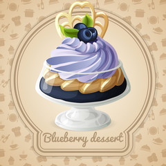 Poster - Blueberry dessert badge