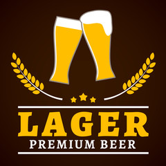 Canvas Print - Lager beer poster