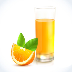 Poster - Orange juice in glass