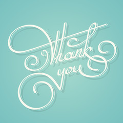 Wall Mural - Calligraphy thank you text