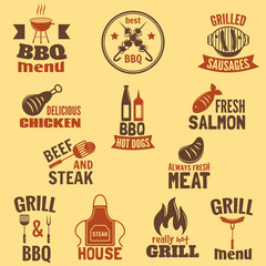 Poster - Bbq grill label