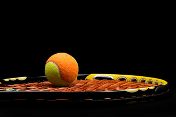 Tennis ball for kids with tennis racket