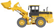 © orensila - Big wheel loader. Illustration in vector format