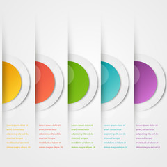 Wall Mural - vector abstract circles template. object web