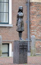 Monument Of Anne Frank In Amsterdam