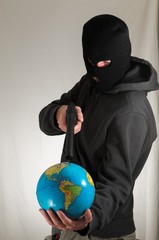 Man Holding a Globe Earth