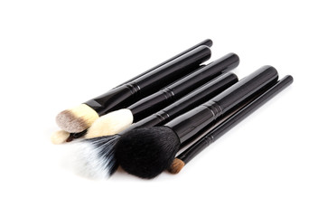 Makeup brush isolated white background