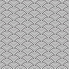 Poster - china style seamless pattern seashell