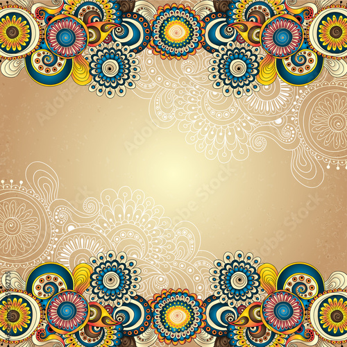 Tapeta ścienna na wymiar Vector abstract floral decorative background.