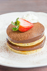 Wall Mural - Chocolate pudding pancake