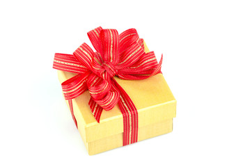 Gift box isolated white background