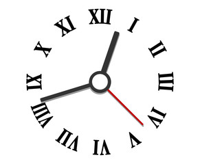 Poster - Hands and numerals clock elements