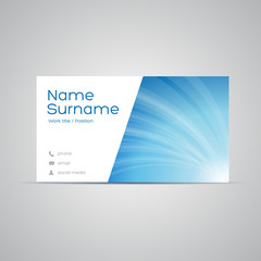 Poster - Modern Business-Card Set vector blue