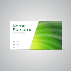 Poster - Modern Business-Card Set vector green