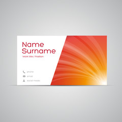 Poster - Modern Business-Card Set vector orange